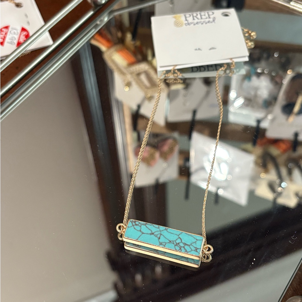 Turquoise And Gold Necklace